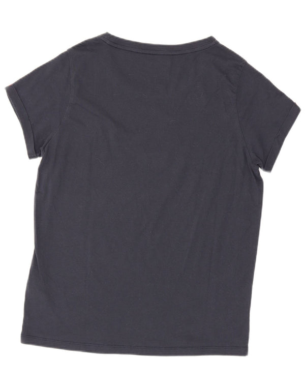 Tommy Hilfiger Womens Graphic T-Shirt Top UK 14 Medium Navy Blue Cotton