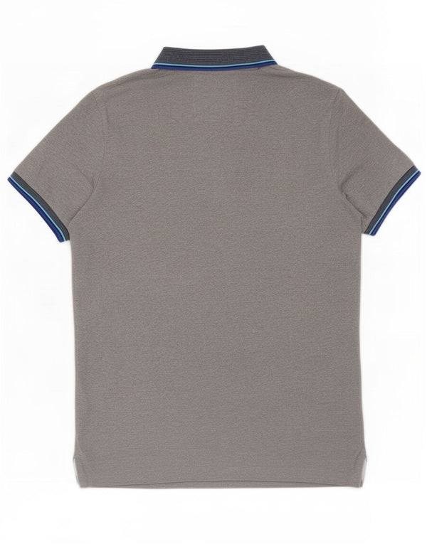 Superdry Mens Polo Shirt XL Grey Striped