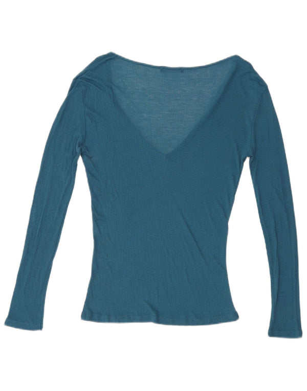Zara Womens Top Long Sleeve UK 14 Large Blue