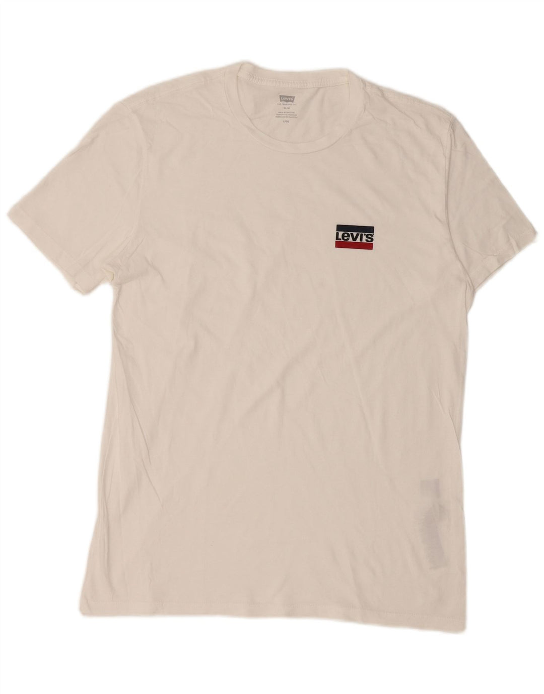 LEVI'S Mens Slim T-Shirt Top Large White Cotton