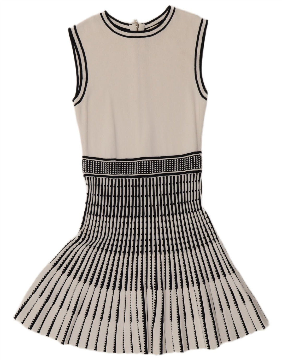 Ted Baker Womens Sleeveless Mermaid Dress Size 2 Small White Striped