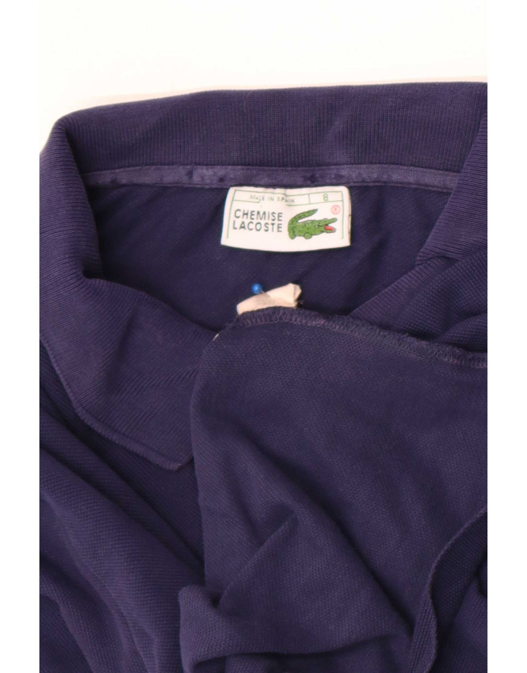 Lacoste Mens Polo Shirt Size 8 3XL Navy Blue Cotton