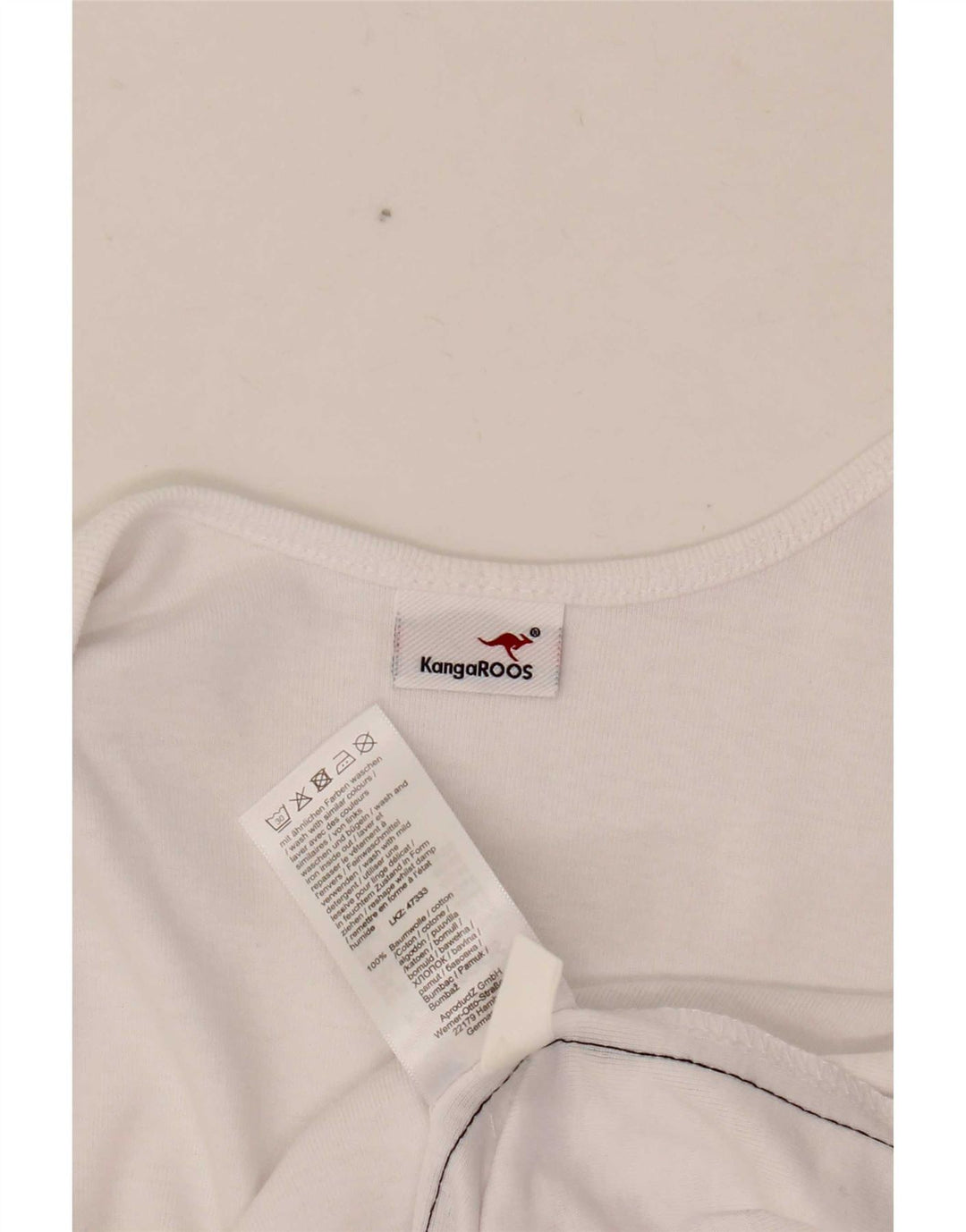 Kangaroos Womens Vest Top UK 14/16 Large White Cotton