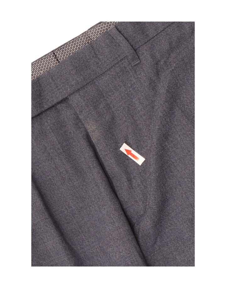 Marks & Spencer Mens Autograph Straight Suit Trousers W34 L29 Blue Wool