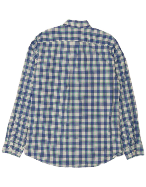 Gap Mens Slim Fit Shirt Large Blue Check Cotton