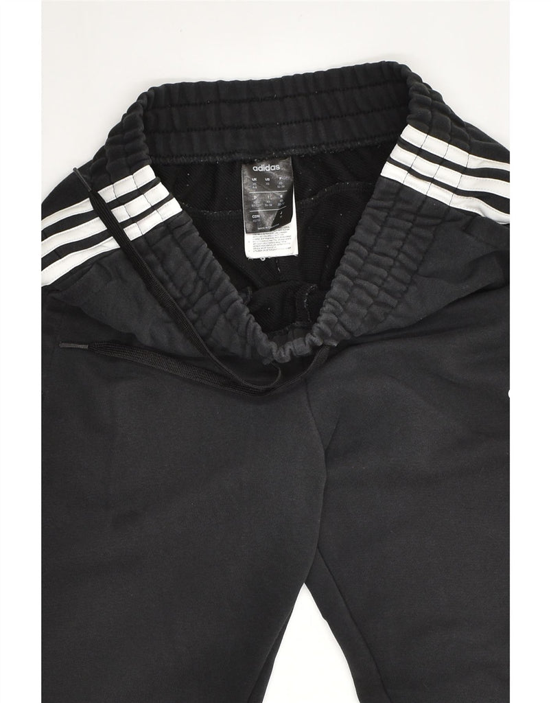 ADIDAS Womens Tracksuit Trousers Joggers UK 6 XS Black Cotton | Vintage Adidas | Thrift | Second-Hand Adidas | Used Clothing | Messina Hembry 