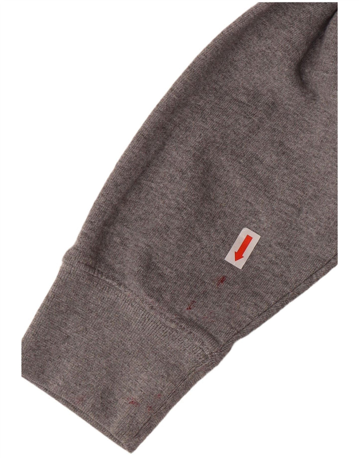 Vans Mens Graphic Zip Hoodie Sweater Small Grey Cotton