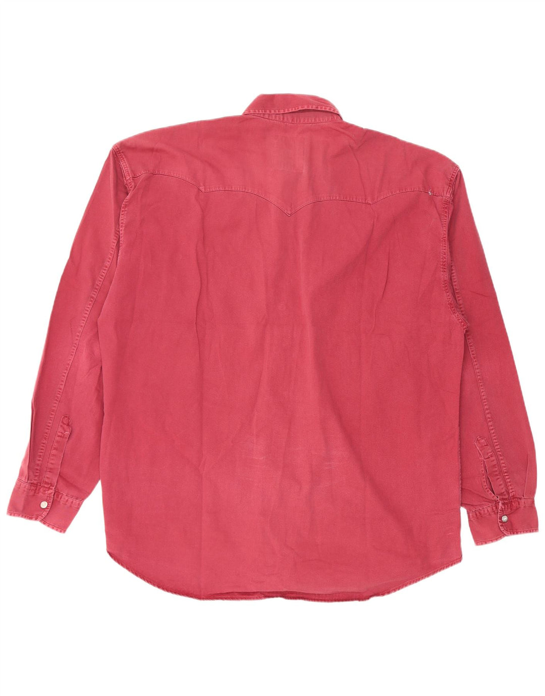 Vintage Mens Western Shirt XL Burgundy Cotton