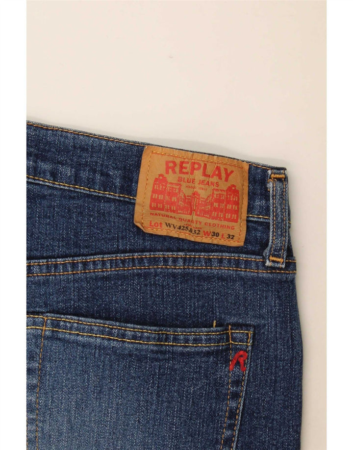 Replay Womens Bootcut Jeans W30 L32 Blue Cotton