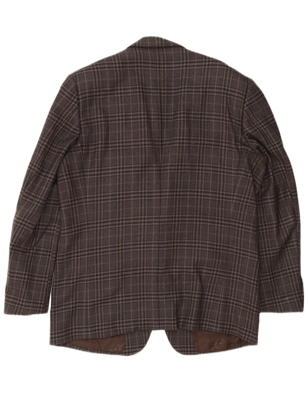 Pierre Cardin Mens 2 Button Blazer Jacket UK 40 Large Brown Houndstooth
