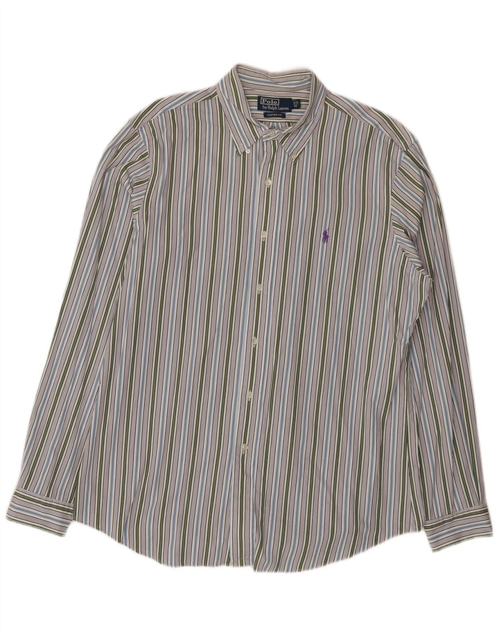 POLO RALPH LAUREN Mens Shirt Size 16 1/2 42 Large Multicoloured Striped