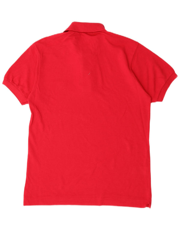 Lacoste Mens Polo Shirt Size 4 Medium Red Cotton