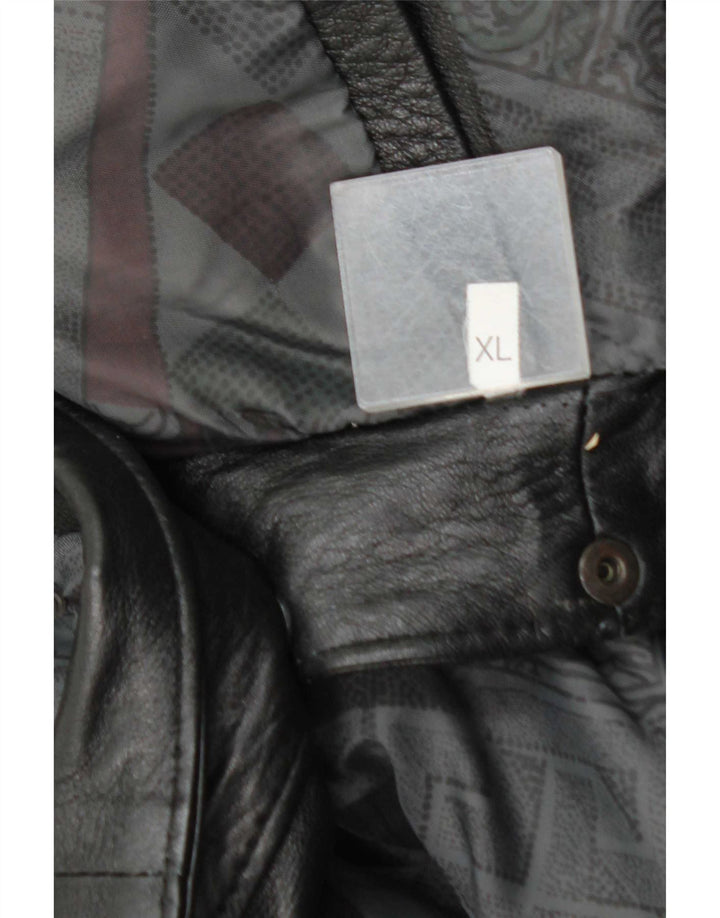 Vintage Mens Leather Jacket UK 42 XL Black