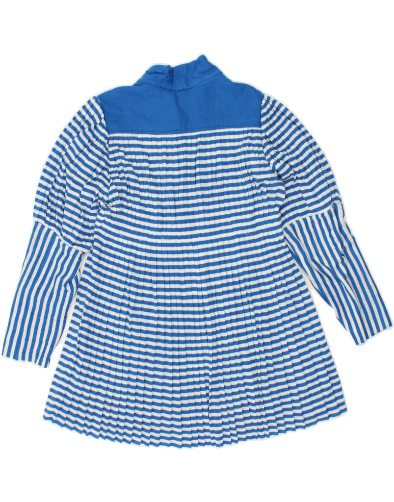 VINTAGE Womens Long Sleeve Blouse Top UK 12 Medium Blue Striped | Vintage Vintage | Thrift | Second-Hand Vintage | Used Clothing | Messina Hembry 