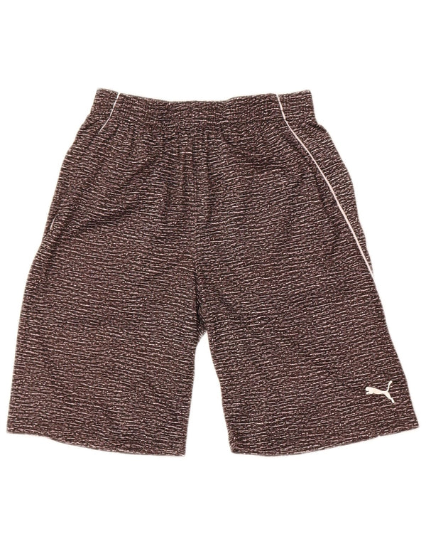 Puma Boys Sport Shorts 14-15 Years Large Black Flecked Polyester Sports