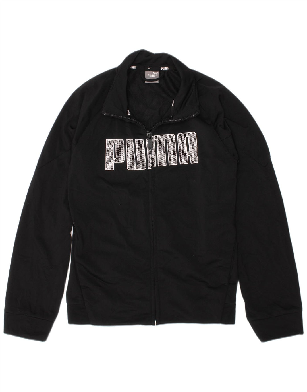 Puma Boys Graphic Tracksuit Top 9-10 Years Black Polyester