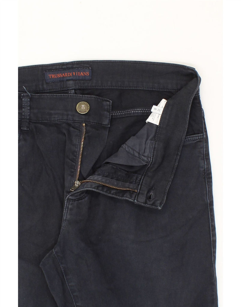 TRUSSARDI Mens Straight Jeans W32 L27 Navy Blue Cotton Vintage Trussardi and Second-Hand Trussardi from Messina Hembry 