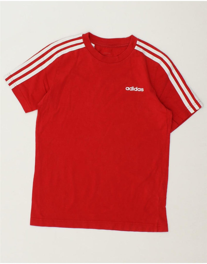 ADIDAS Boys T-Shirt Top 11-12 Years Red Cotton Vintage Adidas and Second-Hand Adidas from Messina Hembry 
