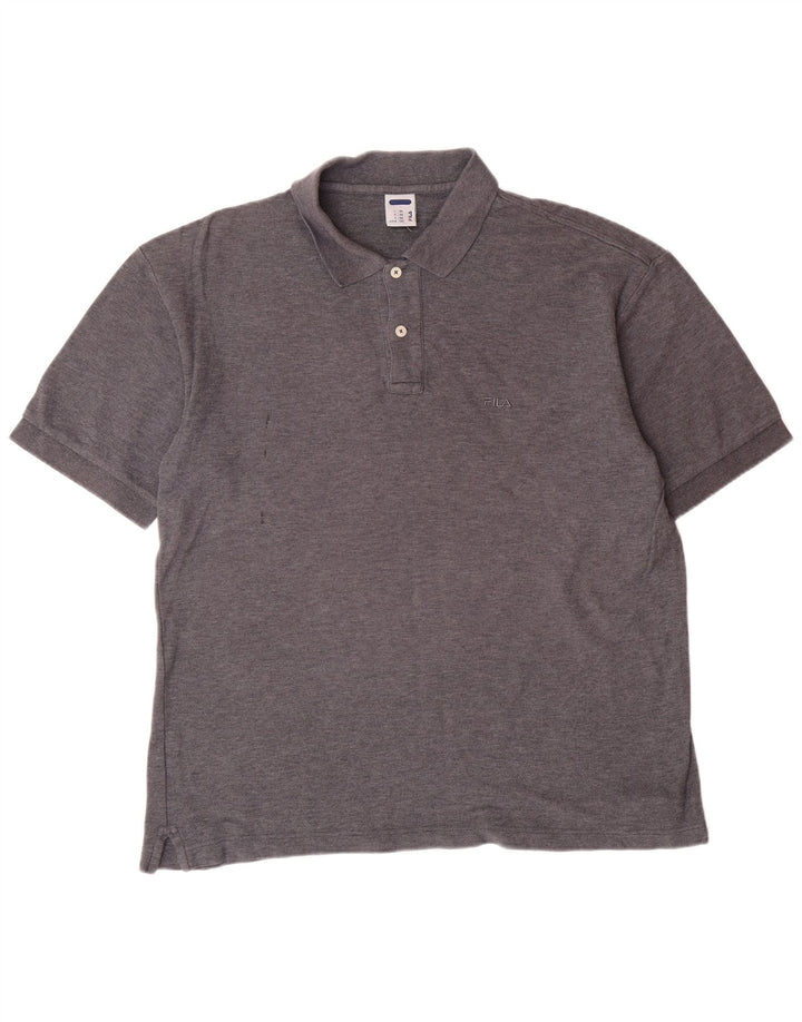 FILA Mens Polo Shirt IT 48 Small Grey Cotton
