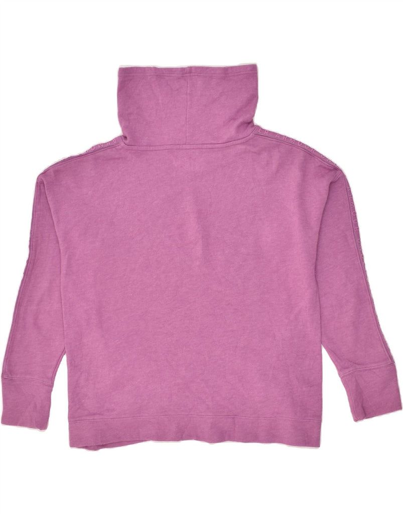 UNDER ARMOUR Womens Cowl Neck Sweatshirt Jumper UK 16 Large Pink Cotton | Vintage Under Armour | Thrift | Second-Hand Under Armour | Used Clothing | Messina Hembry 