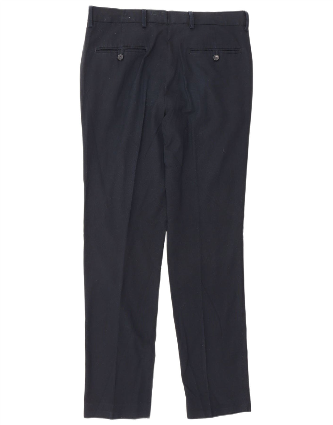 Marks & Spencer Mens Slim Chino Trousers W32 L30 Navy Blue Polyester