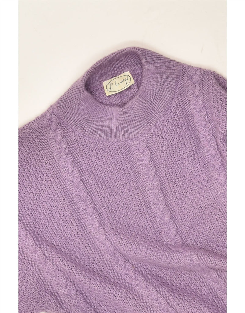 VINTAGE Womens Turtle Neck Jumper Sweater UK 16 Large Purple | Vintage Vintage | Thrift | Second-Hand Vintage | Used Clothing | Messina Hembry 