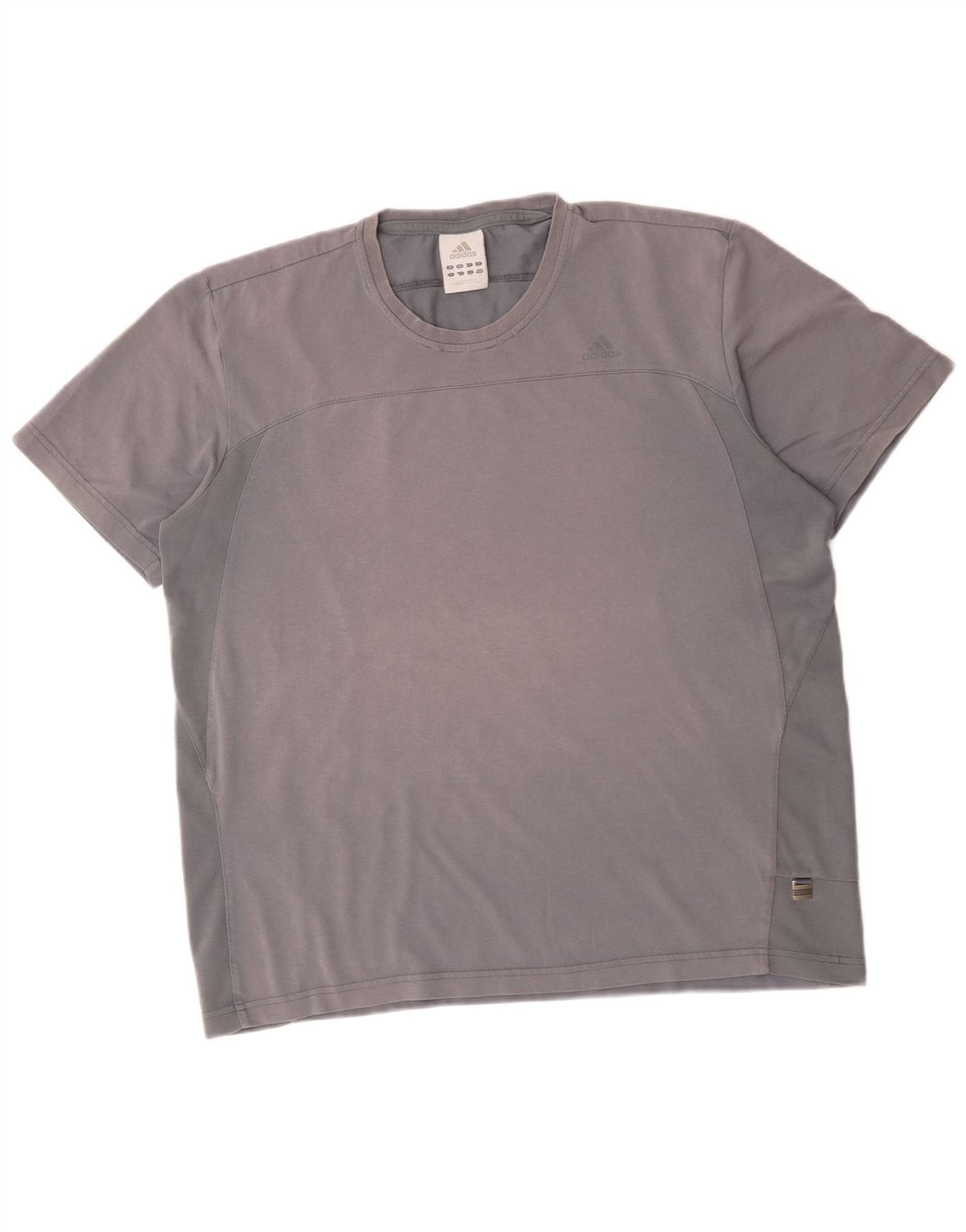 Adidas Mens T-Shirt Top Large Grey Cotton