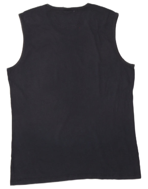 Adidas Mens Vest Top Large Navy Blue Cotton