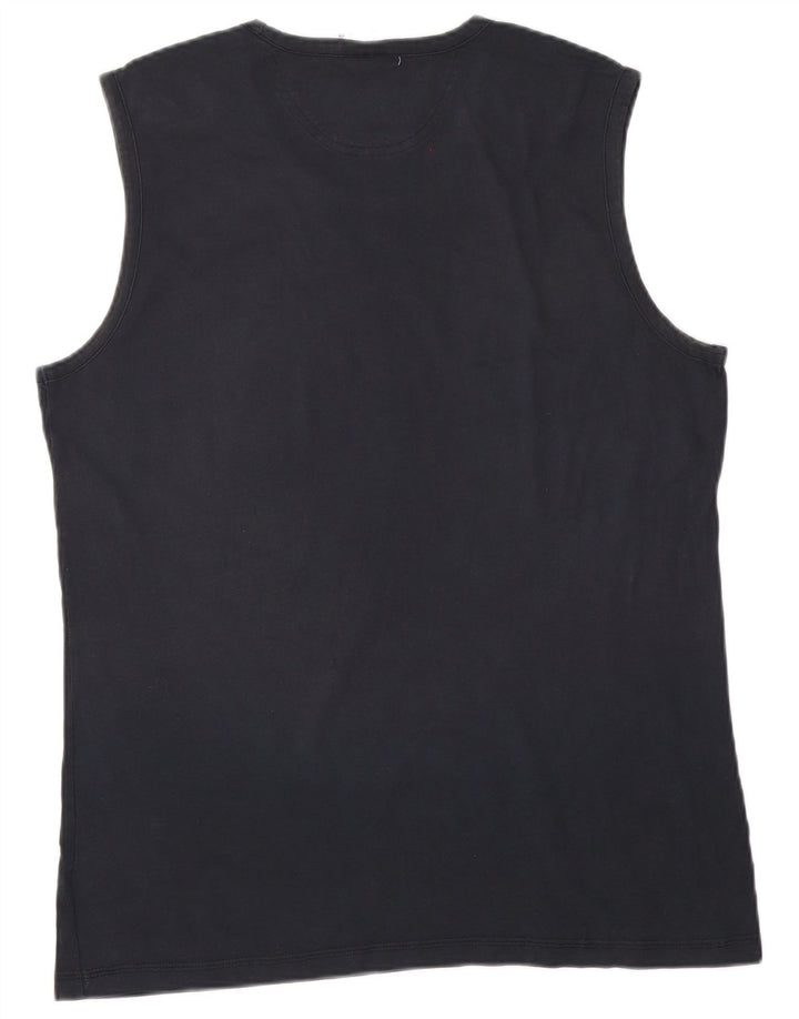 Adidas Mens Vest Top Large Navy Blue Cotton