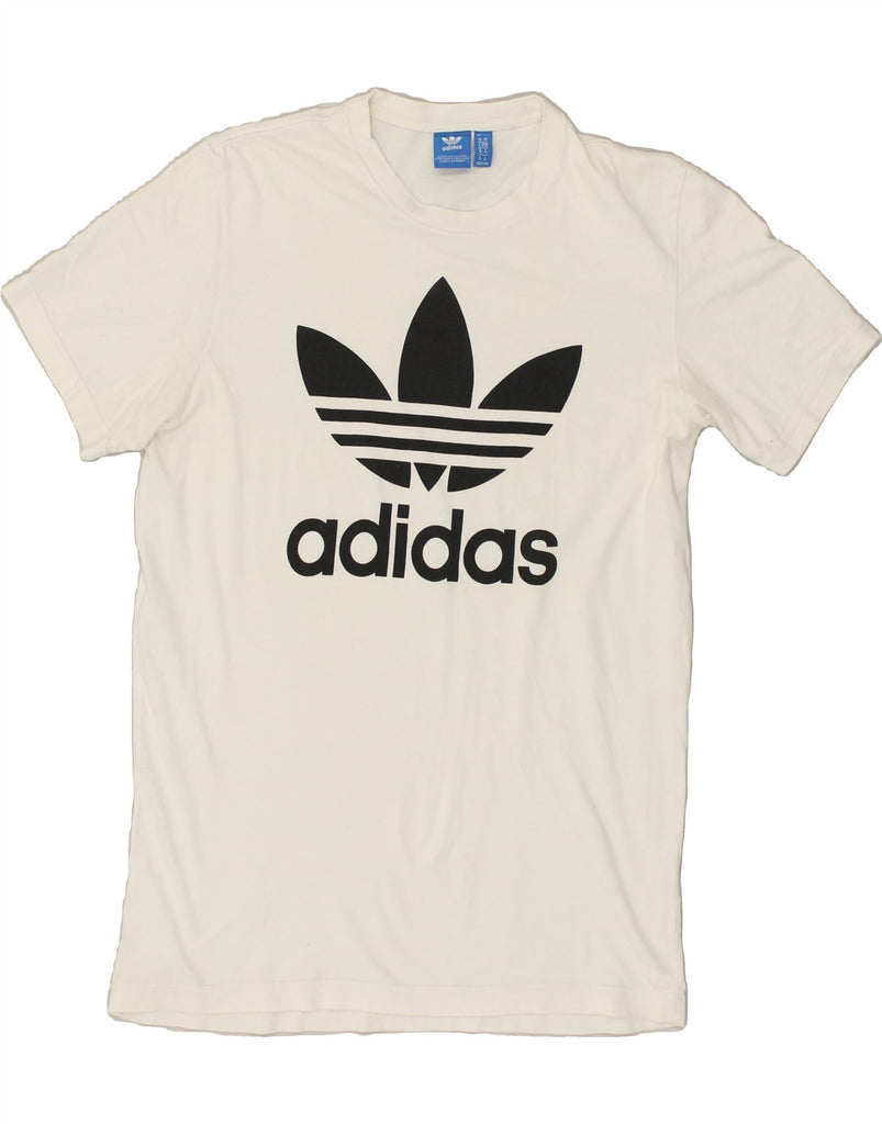 ADIDAS Mens Graphic T-Shirt Top Medium White | Vintage Adidas | Thrift | Second-Hand Adidas | Used Clothing | Messina Hembry 