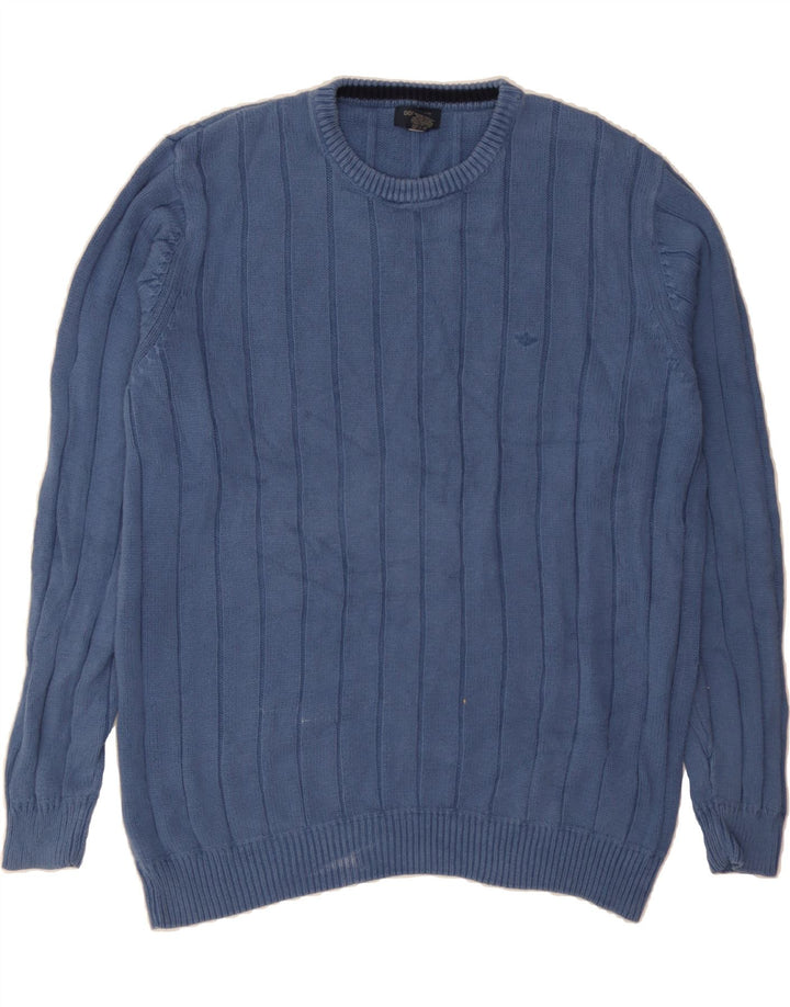 DOCKERS Mens Crew Neck Jumper Sweater XL Blue Cotton Vintage Dockers and Second-Hand Dockers from Messina Hembry 