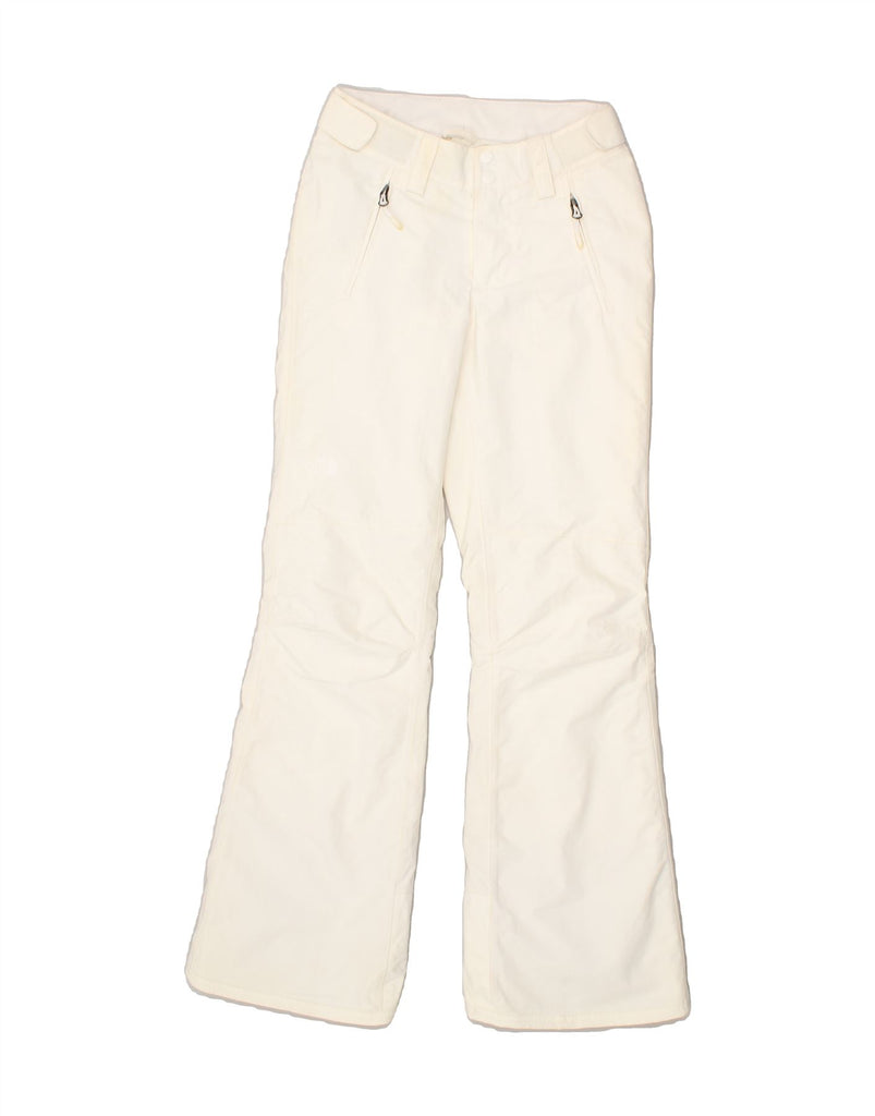 THE NORTH FACE Womens Flare Ski Trousers UK 6 XS  White Polyester | Vintage The North Face | Thrift | Second-Hand The North Face | Used Clothing | Messina Hembry 