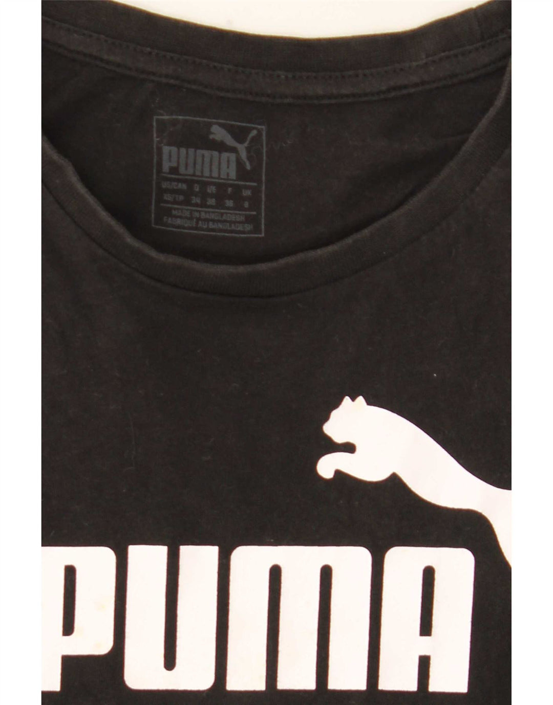 Puma Womens Graphic Vest Top UK 8 Small Black