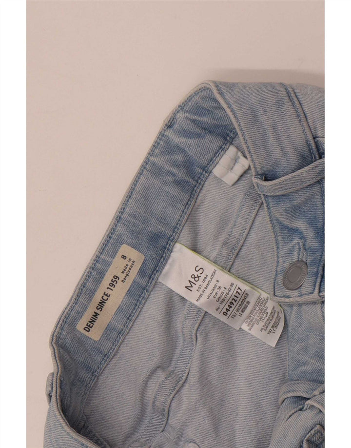 Marks & Spencer Womens Denim Skirt UK 8 Small W26  Blue Cotton