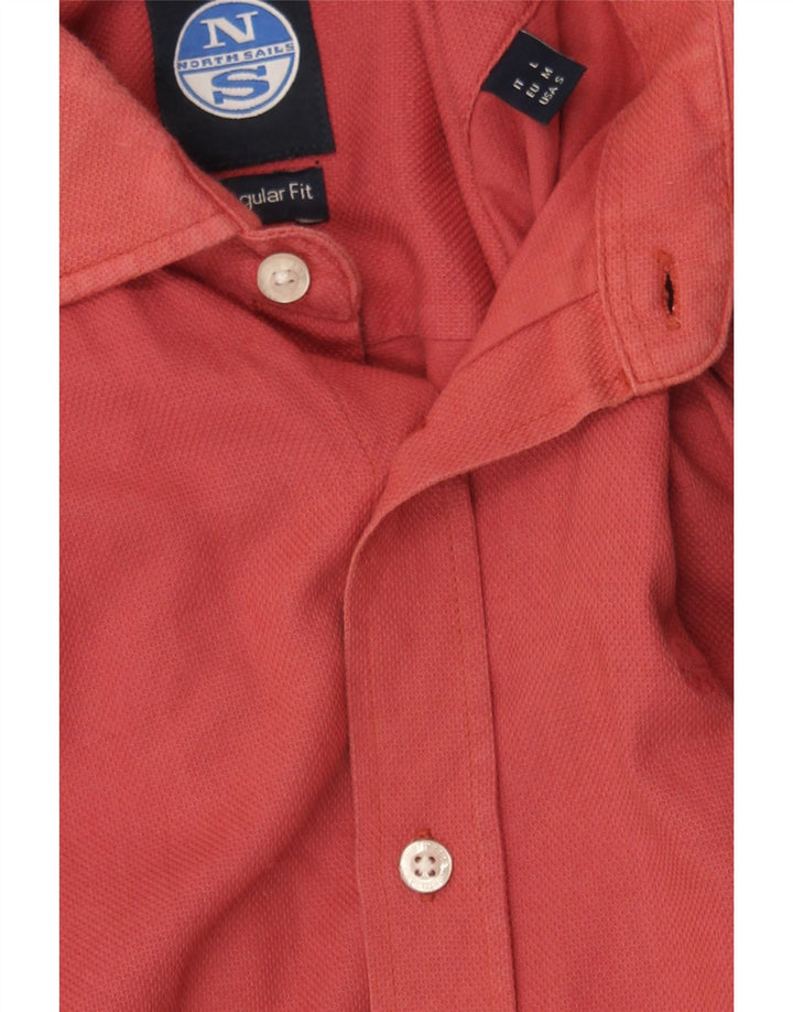 NORTH SAILS Mens Regular Fit Shirt Medium Pink Cotton Vintage North Sails and Second-Hand North Sails from Messina Hembry 