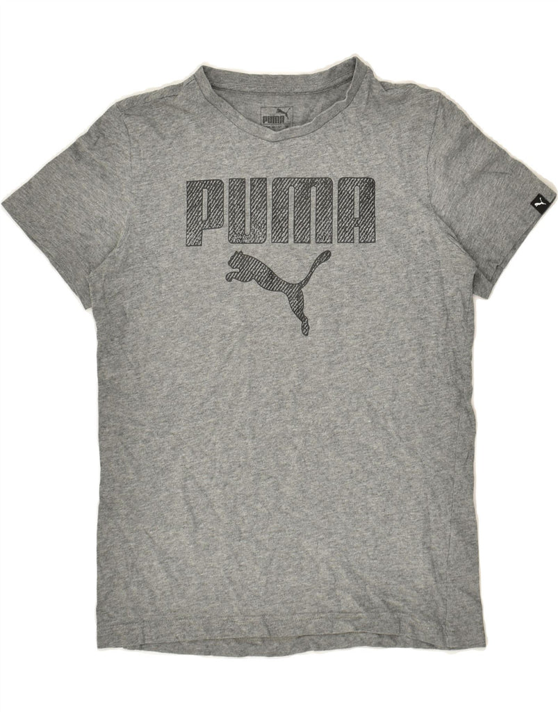 PUMA Boys Graphic T-Shirt Top 13-14 Years Grey | Vintage Puma | Thrift | Second-Hand Puma | Used Clothing | Messina Hembry 