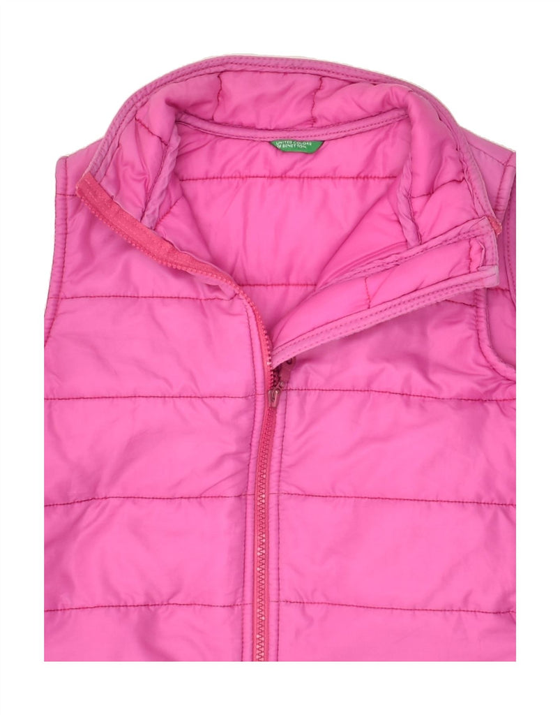 BENETTON Girls Padded Gilet 12-13 Years Pink | Vintage Benetton | Thrift | Second-Hand Benetton | Used Clothing | Messina Hembry 