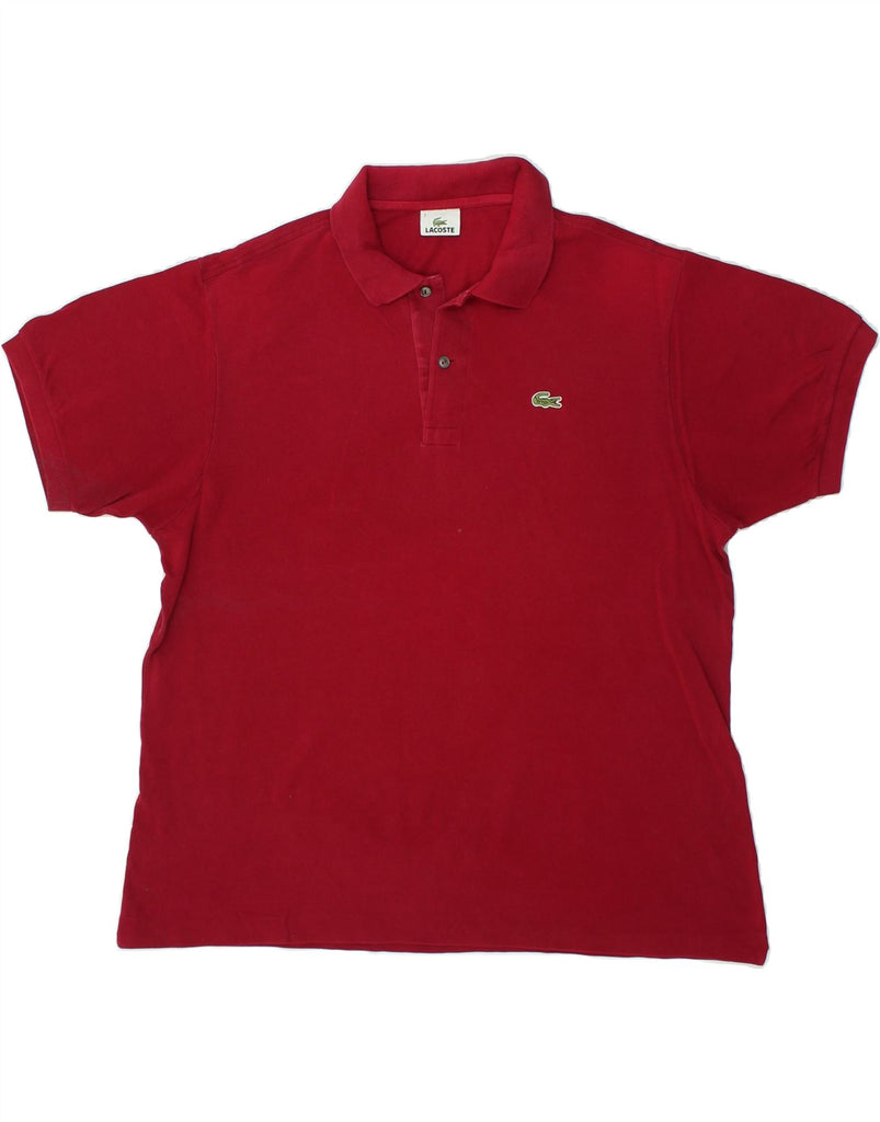 LACOSTE Mens Polo Shirt Size 7 2XL Red Cotton | Vintage Lacoste | Thrift | Second-Hand Lacoste | Used Clothing | Messina Hembry 