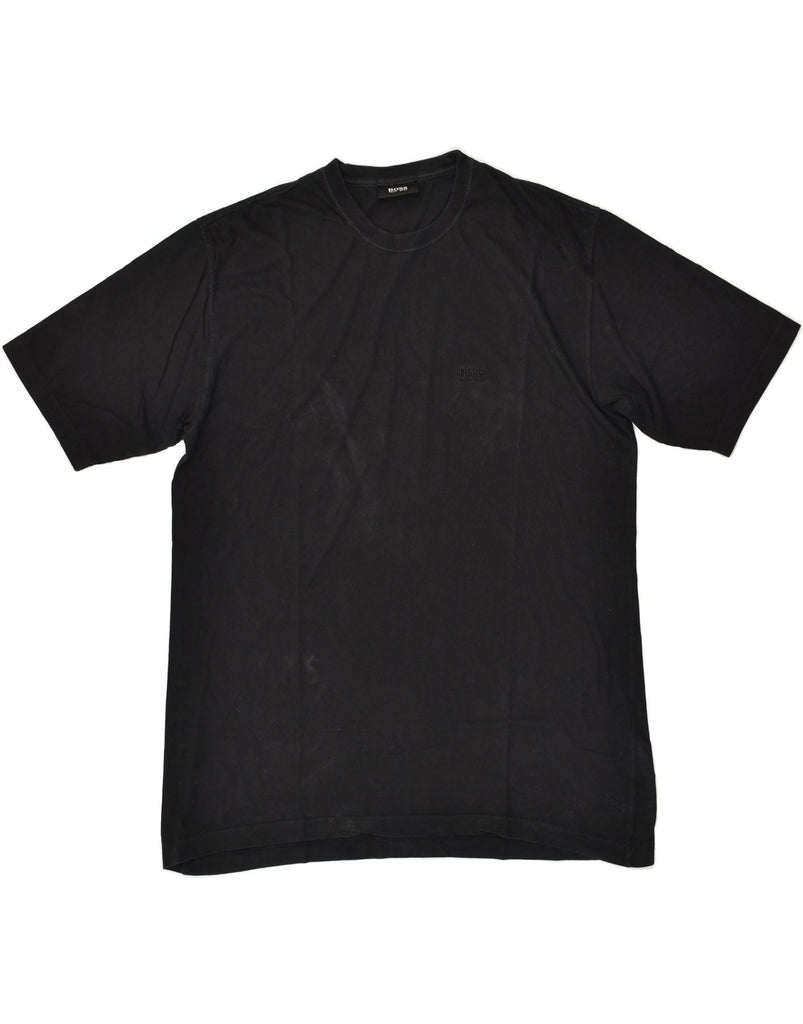 HUGO BOSS Mens T-Shirt Top XL Black Cotton | Vintage Hugo Boss | Thrift | Second-Hand Hugo Boss | Used Clothing | Messina Hembry 