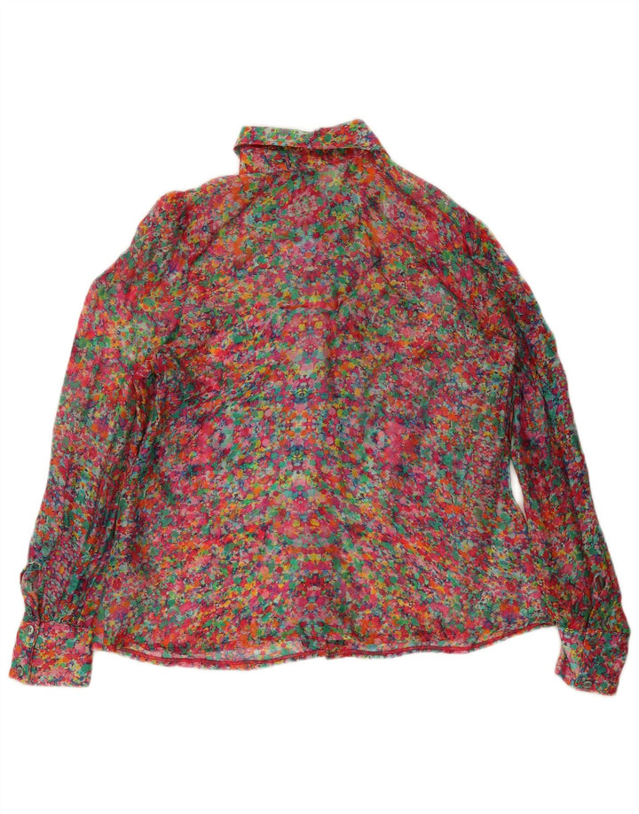 Vintage Womens Shirt UK 14 Medium Multicoloured Floral