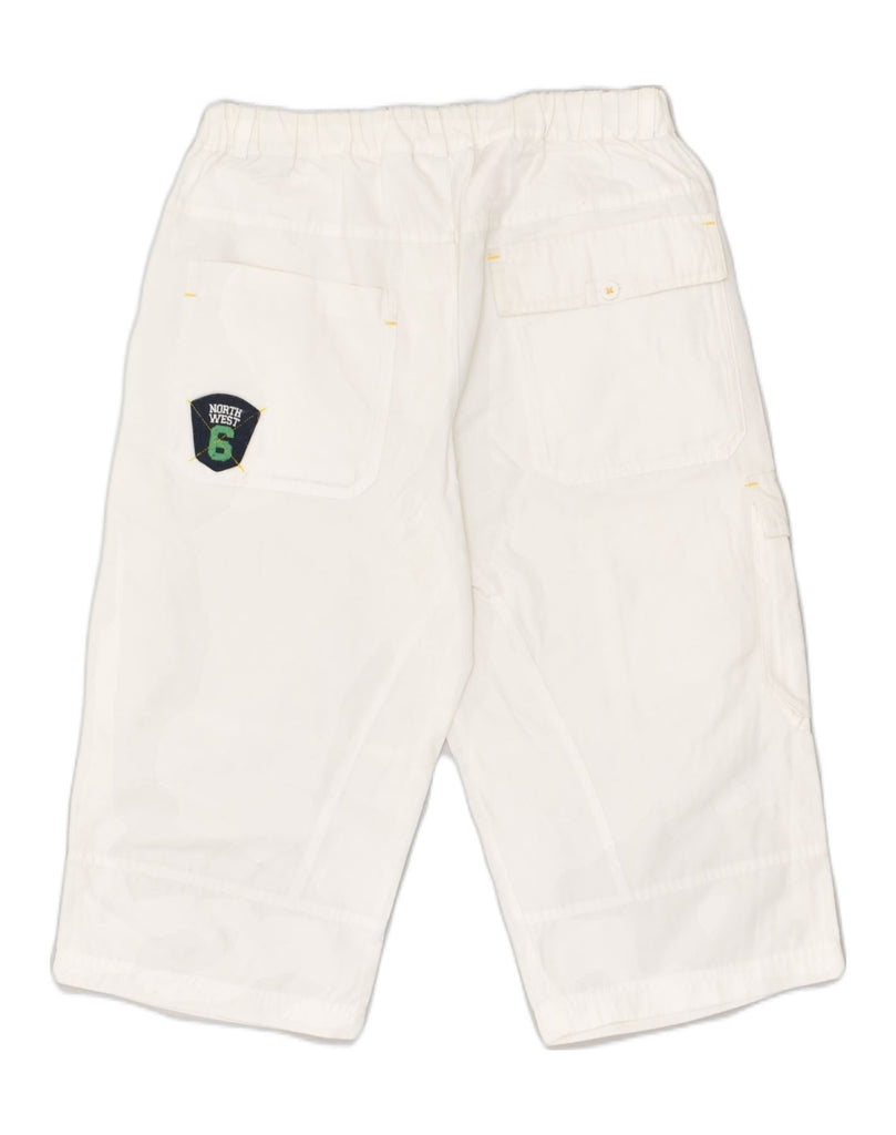 ADIDAS Boys Cargo Bermuda Shorts 13-14 Years White Cotton | Vintage Adidas | Thrift | Second-Hand Adidas | Used Clothing | Messina Hembry 