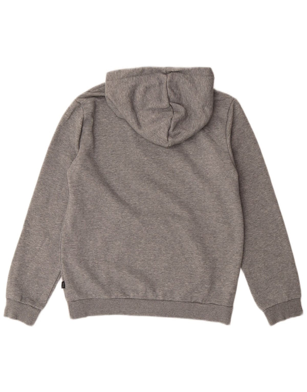 Puma Boys Graphic Hoodie Jumper 13-14 Years Grey Flecked Cotton
