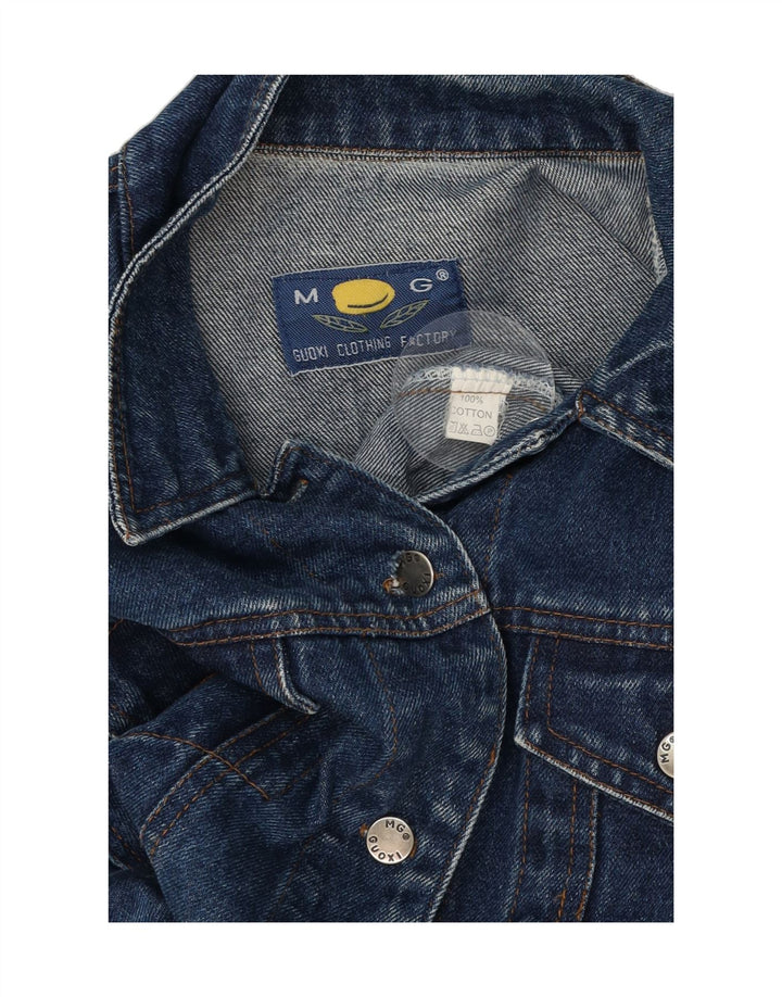 MANGO Womens Denim Jacket UK 12 Medium Blue Cotton Vintage Mango and Second-Hand Mango from Messina Hembry 