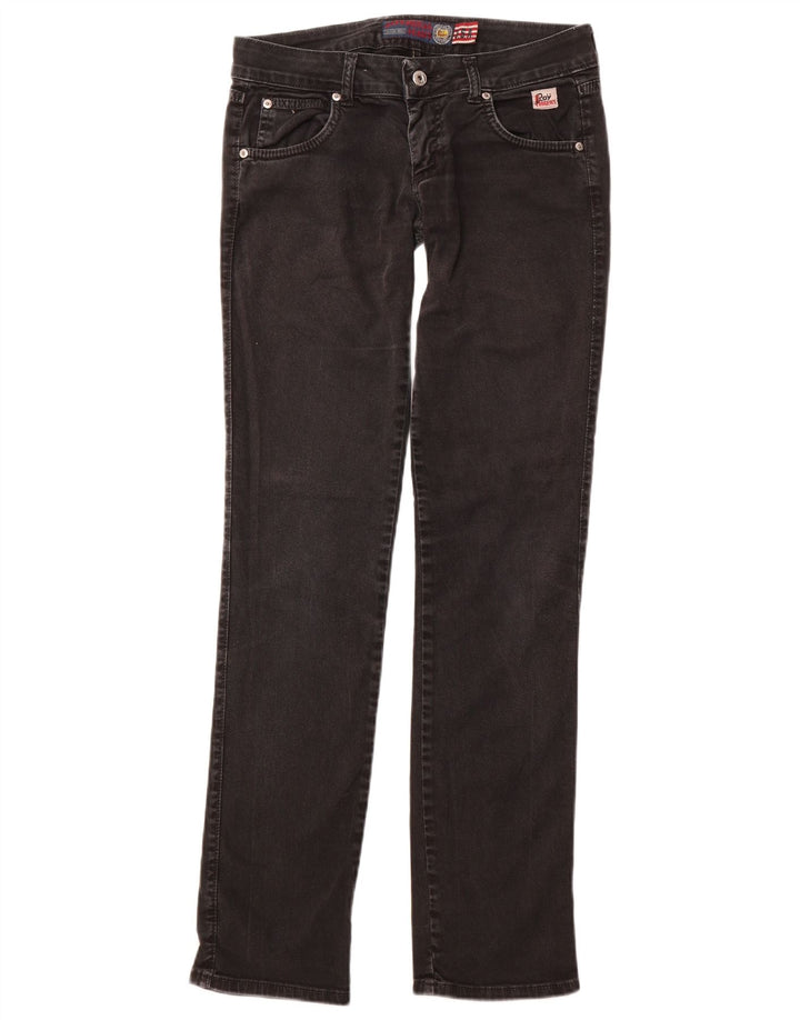 ROY ROGERS Womens Graphic Slim Jeans W28 L33 Black
