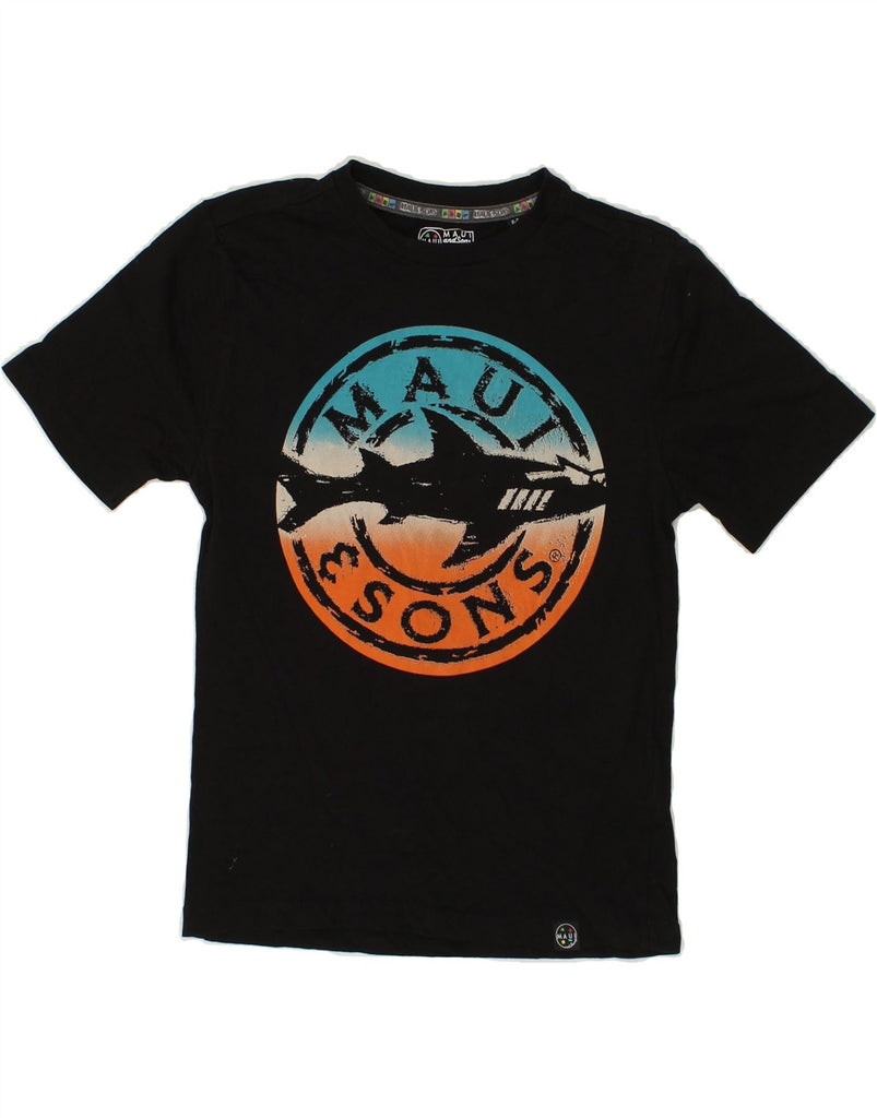 MAUI AND SONS Boys Graphic T-Shirt Top 8-9 Years Black Cotton | Vintage Maui and Sons | Thrift | Second-Hand Maui and Sons | Used Clothing | Messina Hembry 