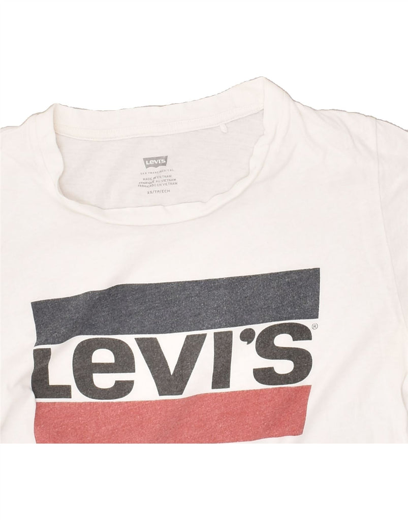 LEVI'S Mens Graphic T-Shirt Top XS White Cotton | Vintage Levi's | Thrift | Second-Hand Levi's | Used Clothing | Messina Hembry 