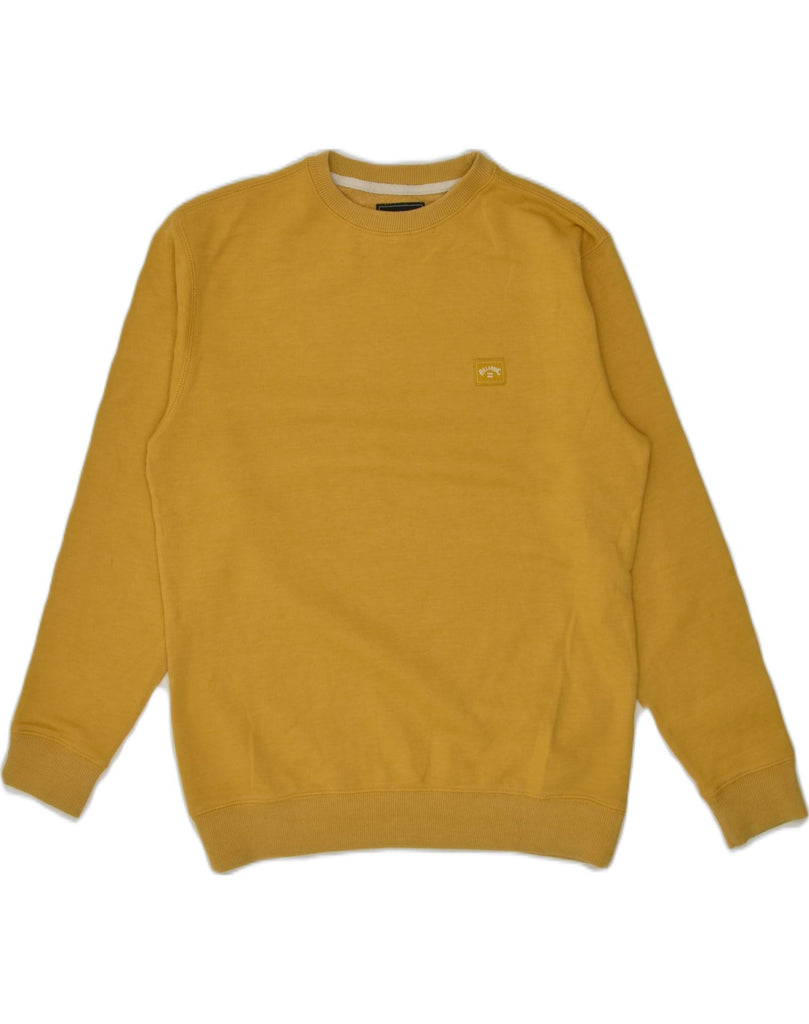 BILLABONG Boys Sweatshirt Jumper 15-16 Years Yellow Cotton | Vintage Billabong | Thrift | Second-Hand Billabong | Used Clothing | Messina Hembry 