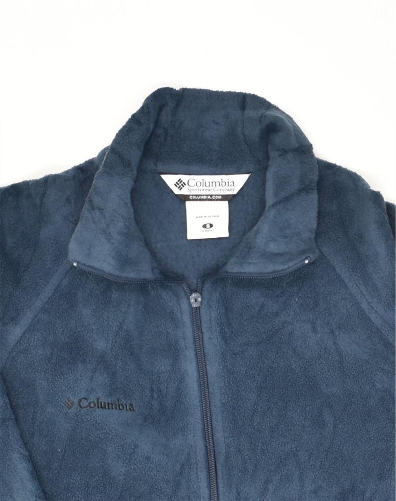 COLUMBIA Womens Fleece Jacket UK 10 Small Navy Blue Polyester | Vintage Columbia | Thrift | Second-Hand Columbia | Used Clothing | Messina Hembry 