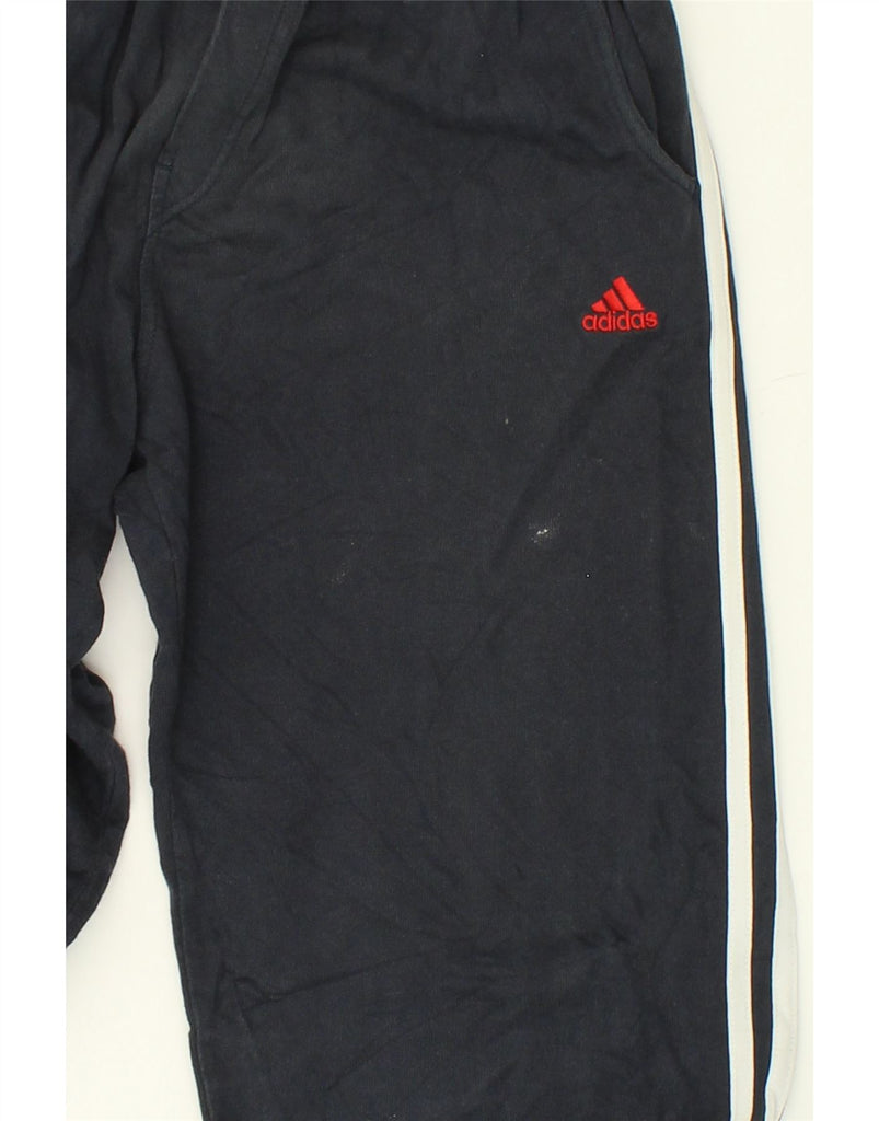 ADIDAS Mens Tracksuit Trousers UK 36/38 Small Navy Blue Cotton | Vintage Adidas | Thrift | Second-Hand Adidas | Used Clothing | Messina Hembry 