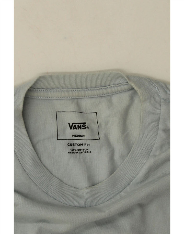 Vans Mens Custom Fit Graphic T-Shirt Top Medium Blue Cotton